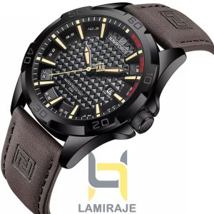 ساعت مچی مردانه نیوی فورس Naviforce NF-8023 دیجیتال قهوه‌ای، خرید ساعت با بند چرمی کلاسیک و موتور کوارتز.