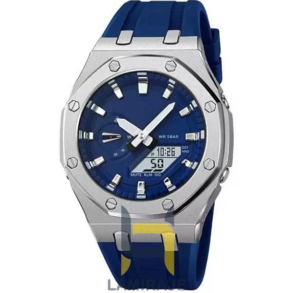 خرید ساعت مچی مردانه جی شاک G-Shock 2100 دیجیتال صفحه نقره‌ای سرمه‌ای، ساعتی مقاوم و شیک برای استایل خاص.