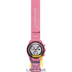 ساعت مچی مردانه سواچ x امگا مدل Mission to the Pink Moonphase، دیجیتال، صورتی، خرید ساعت اسپرت.