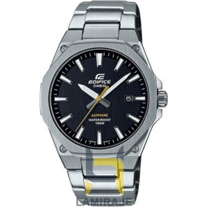 ساعت مچی مردانه کاسیو ادیفایس Casio EFR_S108D_1AVUDF، دیجیتال، استیل نقره‌ای، صفحه مشکی، خرید ساعت لاکچری.