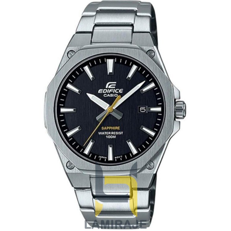 ساعت مچی مردانه کاسیو ادیفایس Casio EFR_S108D_1AVUDF، دیجیتال، استیل نقره‌ای، صفحه مشکی، خرید ساعت لاکچری.