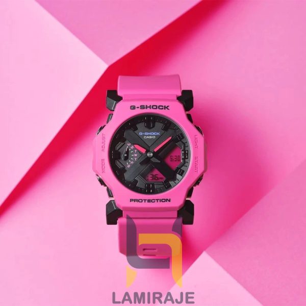 ساعت مچی مردانه دیجیتال کاسیو جی شاک Casio G-Shock مدل GA-2300-4A صورتی، خرید ساعت مقاوم و شیک.