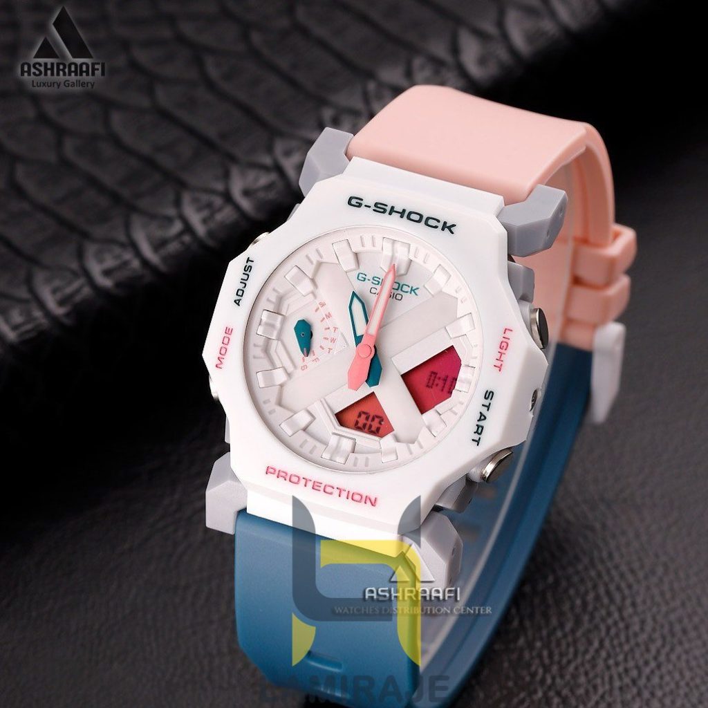 ساعت مچی مردانه جیشاک Casio G-Shock مدل GA-2300HS-GP26 دیجیتال اسپرت با بند آبی، خرید ساعت ضدآب کاسیو.