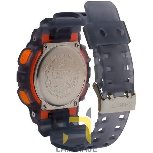 ساعت مچی مردانه کاسیو مدل GA-110LS-1ADR، ساعت دیجیتال خاکستری، خرید ساعت با عقربه‌های شب‌تاب و طراحی کژوال.