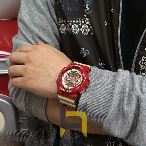 ساعت مچی مردانه جی‌شاک G-Shock GA110 طلایی قرمز، ساعت دیجیتال ضدآب، خرید ساعت اسپرت و اتولایت‌دار.