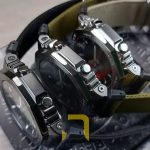ساعت مچی مردانه جی شاک G-Shock GM-2100C دیجیتال استیل سبز، خرید ساعت با بند برزنتی و سنسور اتولایت.
