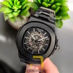 خرید ساعت مچی مردانه پتک فیلیپ ناتیلوس Patek Philippe Nautilus اسکلتون مشکی، ساعت دیجیتال لوکس و شیک.