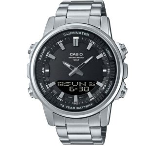 خرید ساعت مچی مردانه کاسیو Casio مدل AMW-880D-1AVDF، دیجیتال، بند استیل نقره‌ای، مناسب استایل روزمره.
