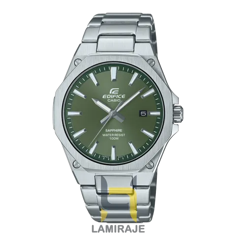 ساعت مچی مردانه کاسیو ادیفایس Casio Edifice EFR-S108-SG59 سبز، خرید ساعت دیجیتال کلاسیک با بند استیل نقره‌ای.