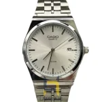 ساعت مچی مردانه کاسیو گادفادر Casio MTP-VC01-5257، ساعت دیجیتال کلاسیک نقره‌ای، خرید ساعت شیک و ضد حساسیت.