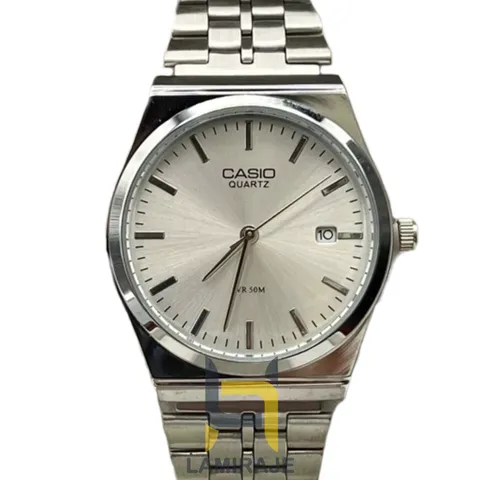 ساعت مچی مردانه کاسیو گادفادر Casio MTP-VC01-5257، ساعت دیجیتال کلاسیک نقره‌ای، خرید ساعت شیک و ضد حساسیت.