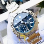 ساعت مچی مردانه کاسیو ادیفایس Casio Edifice ECB-10YD-2AJF دیجیتال، خرید ساعت سیلور و صفحه آبی، بند فلزی مقاوم.