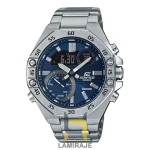 ساعت مچی مردانه کاسیو ادیفایس Casio Edifice ECB-10YD-2AJF دیجیتال، خرید ساعت سیلور و صفحه آبی، بند فلزی مقاوم.
