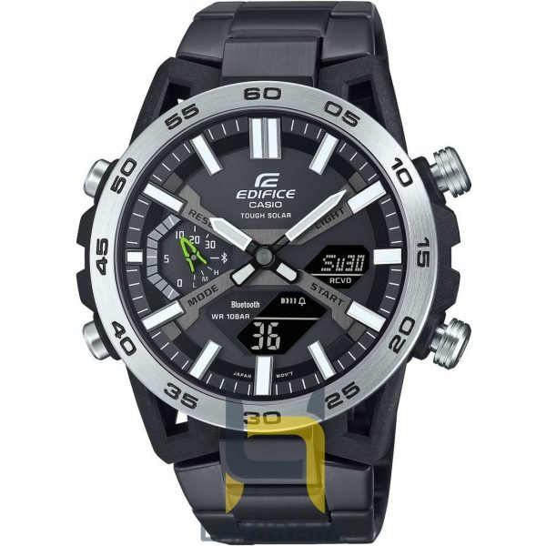 ساعت مچی مردانه کاسیو Edifice مدل ECB-2000DD-1ADF، دیجیتال، رنگ مشکی، خرید ساعت با بند استیل و بلوتوث.