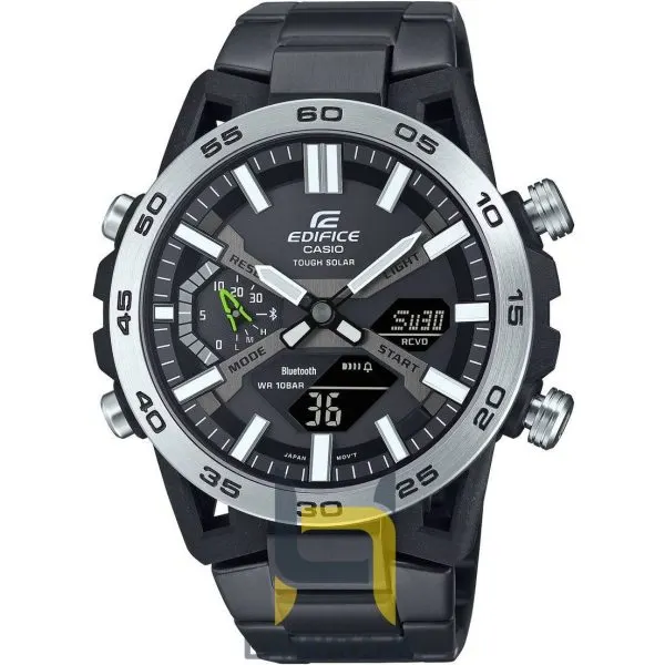 ساعت مچی مردانه کاسیو Edifice مدل ECB-2000DD-1ADF، دیجیتال، رنگ مشکی، خرید ساعت با بند استیل و بلوتوث.
