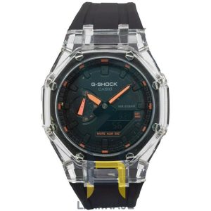 ساعت مچی مردانه کاسیو G-SHOCK دیجیتال مشکی، خرید ساعت اسپرت ضدآب با بند رابر مقاوم و طراحی مدرن.