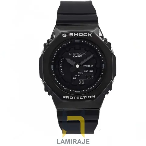 ساعت مچی زنانه جیشاک G-shock GM-S2100 دیجیتال فول مشکی، خرید ساعت اسپرت با طراحی مدرن و مقاوم در برابر آب.