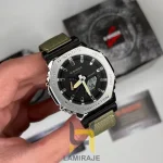 خرید ساعت مچی مردانه کاسیو Casio مدل GM-2100C-5ADR، ساعت دیجیتال قهوه‌ای با بند برزنتی، مناسب استایل شیک‌پوشان.