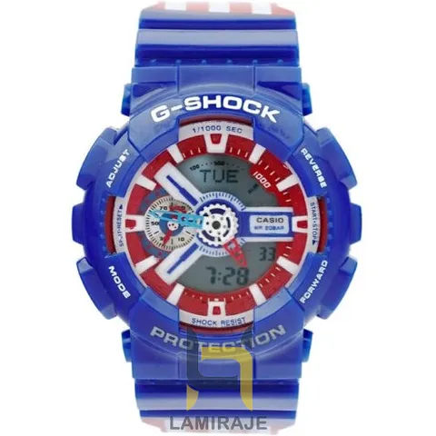 ساعت مچی مردانه جی شاک G-Shock GA110 مشکی، دیجیتال اسپرت، خرید ساعت ضدآب و اتوماتیک با تنظیم پایتخت کشورها.