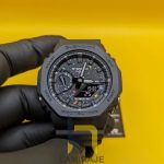 ساعت مچی مردانه جی‌شاک G-Shock مدل GA-2100 مشکی، دیجیتال اسپرت، خرید ساعت با تنظیم اتوماتیک و اتولایت.