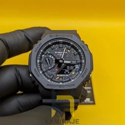 ساعت مچی مردانه جیشاک مدل GA-2100 مشکی، دیجیتال اسپرت، خرید ساعت با تنظیم اتوماتیک و اتولایت.