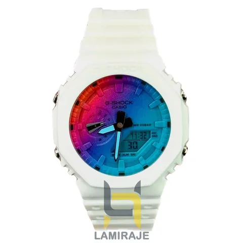 ساعت مچی کاسیو جیشاک Casio G-Shock 2100 سفید، ساعت دیجیتال و عقربه‌ای؛ خرید ساعت ضدآب اسپرت.