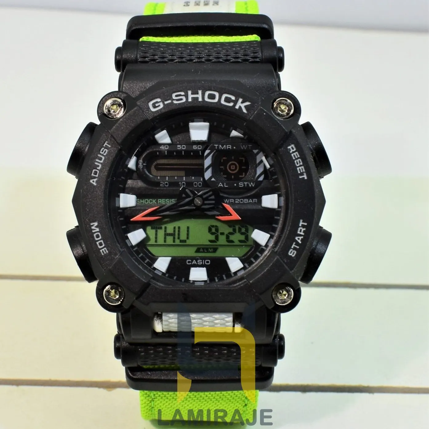 ساعت مچی مردانه جیشاک GA-900C-1A4DR سبز، ساعت دیجیتال اسپرت، خرید ساعت مقاوم و شیک.