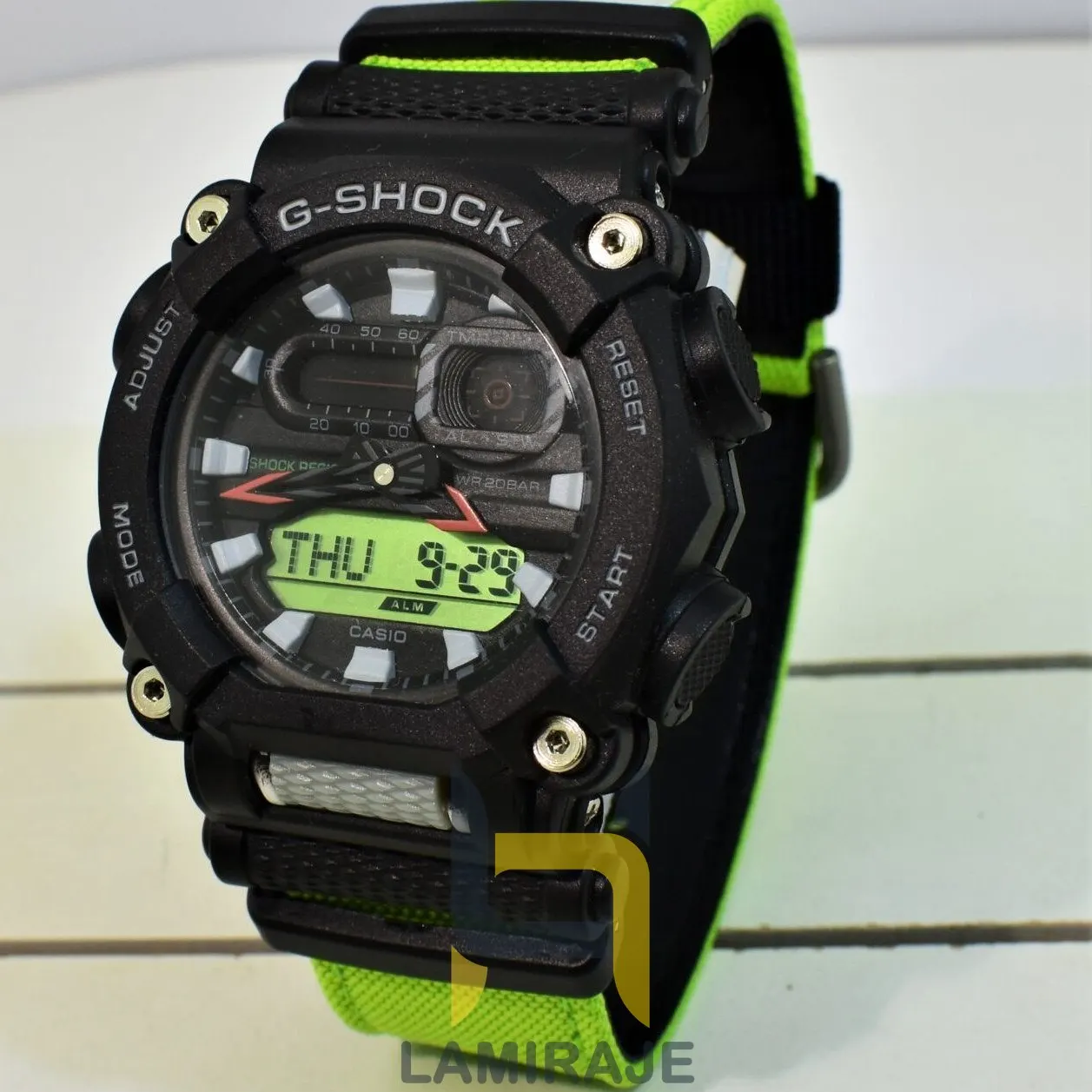 ساعت مچی مردانه جیشاک GA-900C-1A4DR سبز، ساعت دیجیتال اسپرت، خرید ساعت مقاوم و شیک.