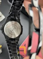 خرید ساعت مچی مردانه پتک فیلیپ Patek Philippe مدل 8، ساعت دیجیتال کلاسیک با صفحه سبز و بند استیل مشکی.