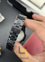 خرید ساعت مچی مردانه پتک فیلیپ Patek Philippe مدل 8، ساعت دیجیتال کلاسیک با صفحه سبز و بند استیل مشکی.