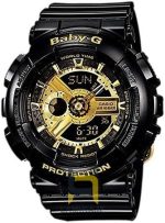 ساعت مچی مردانه کاسیو Casio مدل BA1101ADR دیجیتال مشکی و طلایی، خرید ساعت با طراحی اسپرت و مقاوم در برابر آب.