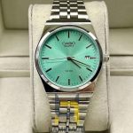 ساعت مچی مردانه کاسیو کلاسیک Casio استیل سبز، خرید ساعت دیجیتال شیک و مقاوم برای آقایان با سلیقه کلاسیک.