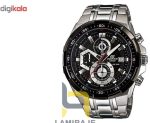ساعت مچی مردانه کاسیو Casio EFR-539D-1AVUDF نقره‌ای، خرید ساعت دیجیتال با بند فلزی و صفحه مشکی.