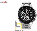 ساعت مچی مردانه کاسیو Casio EFR-539D-1AVUDF نقره‌ای، خرید ساعت دیجیتال با بند فلزی و صفحه مشکی.