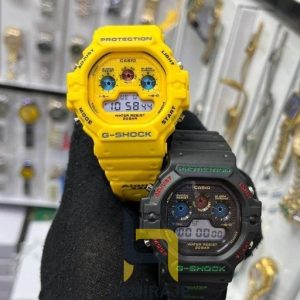 ساعت مچی مردانه کاسیو جی‌شاک DW-5900RS-9 زرد، ساعت دیجیتال اسپرت، خرید ساعت ضدضربه با طراحی خاص و مدرن.