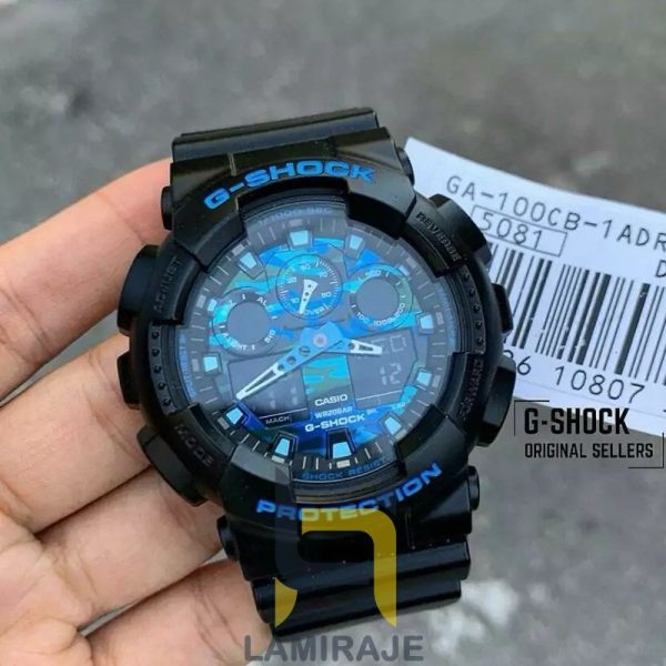 خرید ساعت مچی مردانه کاسیو جی‌شاک G-Shock مدل GA-100CB-1A مشکی، ساعت دیجیتال مقاوم و اسپرت.