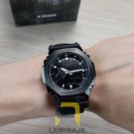 ساعت مچی مردانه جی شاک GA2100 دیجیتال مشکی، خرید ساعت اسپرت با بند برزنتی مقاوم و طراحی مدرن.