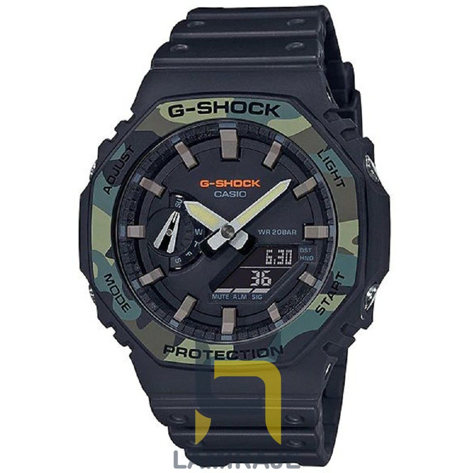 ساعت مچی مردانه کاسیو Casio مدل GA-2100SU-1A دیجیتال مشکی، خرید ساعت ضدآب و ضدضربه با طراحی مدرن.
