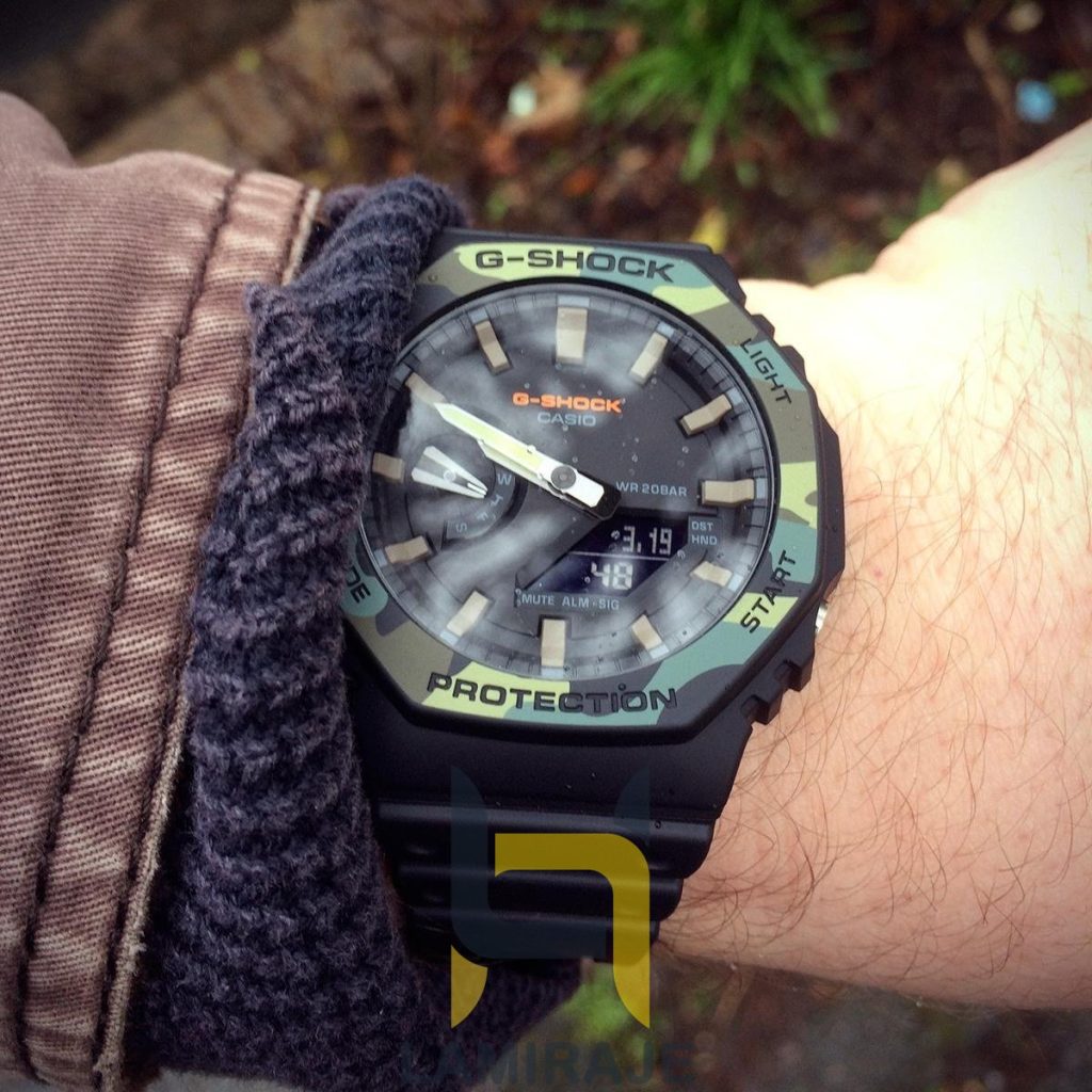 ساعت مچی مردانه کاسیو Casio مدل GA-2100SU-1A دیجیتال مشکی، خرید ساعت ضدآب و ضدضربه با طراحی مدرن.