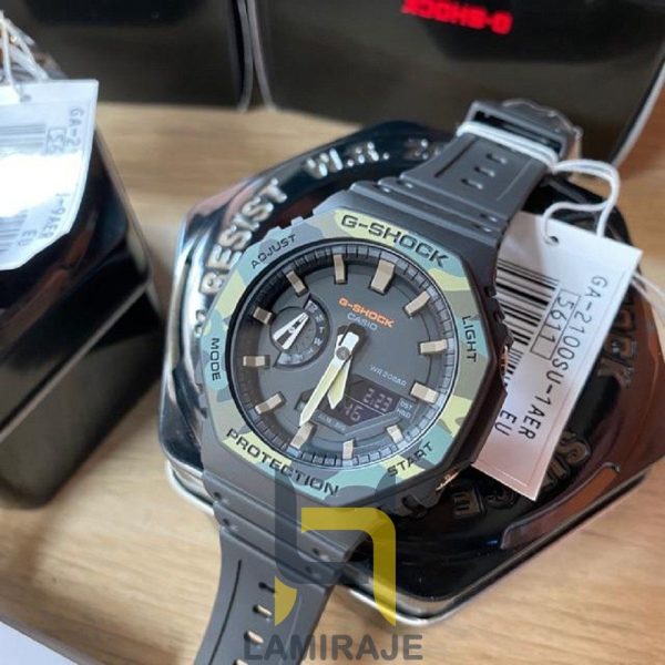 ساعت مچی مردانه کاسیو Casio مدل GA-2100SU-1A دیجیتال مشکی، خرید ساعت ضدآب و ضدضربه با طراحی مدرن.