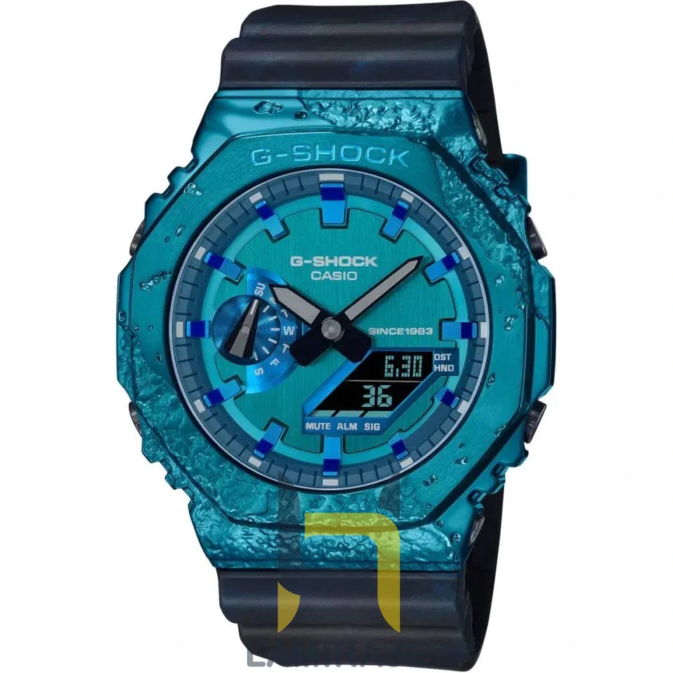 خرید ساعت مچی مردانه کاسیو Casio مدل GM2140GEM-2ADR دیجیتال آبی با بند رزین، مناسب برای استفاده روزمره و ورزشی.