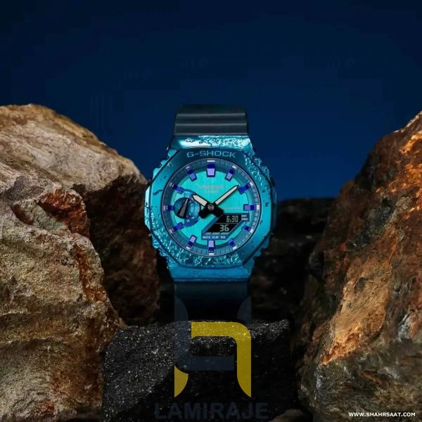 خرید ساعت مچی مردانه کاسیو Casio مدل GM2140GEM-2ADR دیجیتال آبی با بند رزین، مناسب برای استفاده روزمره و ورزشی.