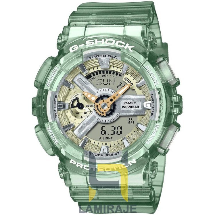 ساعت مچی مردانه و زنانه کاسیو Casio مدل GMA-S120GS-3ADR سبز، دیجیتال، خرید ساعت اسپرت مقاوم در برابر آب.