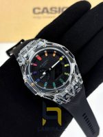 ساعت مچی کاسیو جی شاک G-Shock GA-2100 دیجیتال آنالوگ مشکی، خرید ساعت اسپرت مقاوم و ضدآب با کرنومتر و تقویم.