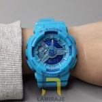 خرید ساعت مچی مردانه جیشاک G-Shock GA110 آبی آسمانی، دیجیتال، ضدآب و اتولایت دار، مناسب برای فعالیتهای روزمره.