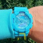 خرید ساعت مچی مردانه جیشاک G-Shock GA110 آبی آسمانی، دیجیتال، ضدآب و اتولایت دار، مناسب برای فعالیتهای روزمره.