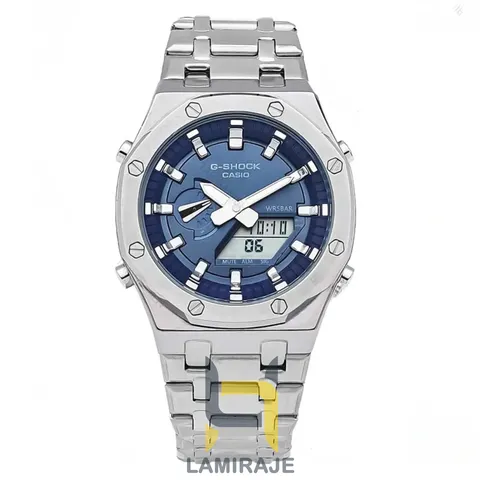 ساعت مچی مردانه کاسیو جی شاک GA2100 G-Shock دیجیتال فلزی سرمه‌ای، خرید ساعت مقاوم و شیک.