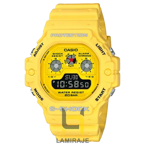 ساعت مچی مردانه کاسیو جی‌شاک DW-5900RS-9 زرد، ساعت دیجیتال اسپرت، خرید ساعت ضدضربه با طراحی خاص و مدرن.
