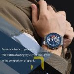 ساعت مچی مردانه نیوی فورس Naviforce 8027، دیجیتال، بند چرم، صفحه آبی، خرید ساعت شیک و روزمره.