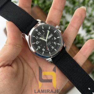 ساعت مچی مردانه سیکو Seiko مدل خلبانی، دیجیتال، رنگ مشکی؛ خرید ساعت شیک و کلاسیک با بند چرمی.